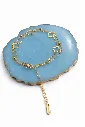 Gold Plated Clover Bracelet Double Layered