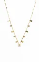 Gold Plated Minimal Crystal & Geometric Charm Necklace