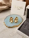 Gold Plated Abstract Stud Earring
