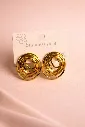 Gold Plated Spiral Studs Earrings