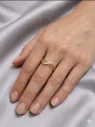 Eternal Love Crystal Ring | Gold Plated Adjustable Finger Ring