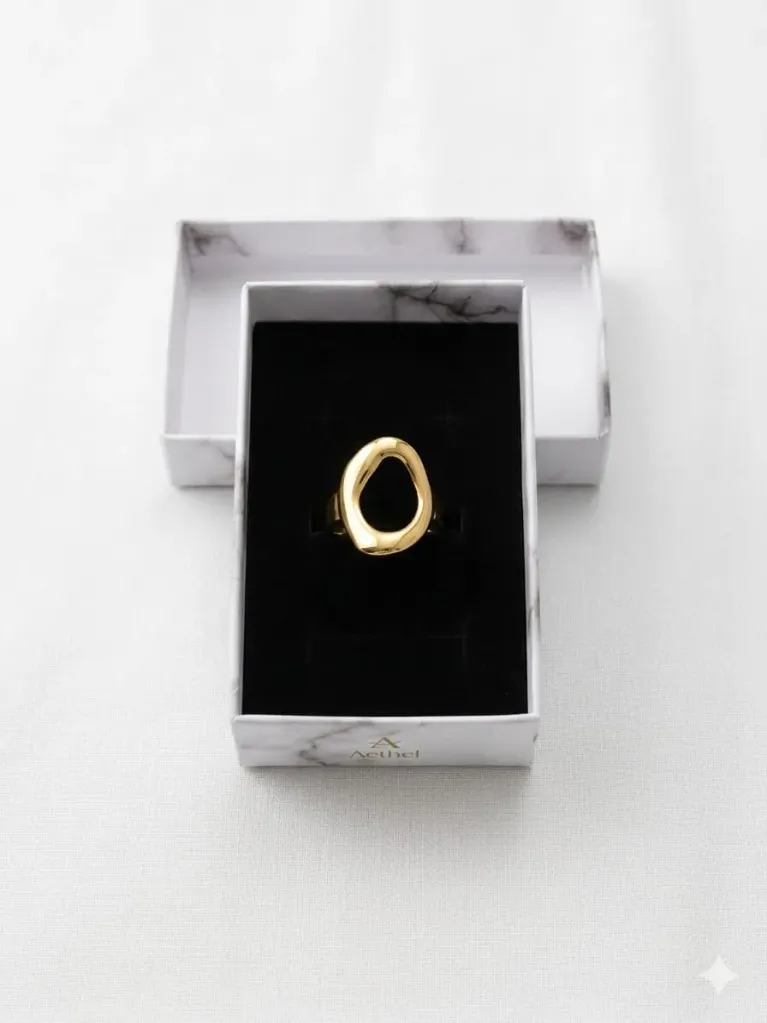 Hollow Oval Statement Ring